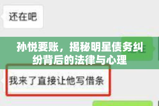 孙悦要账，揭秘明星债务纠纷背后的法律与心理