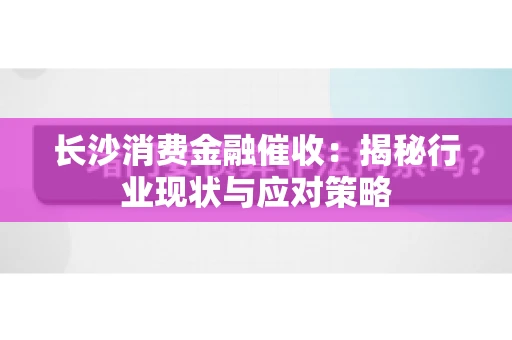 长沙消费金融催收：揭秘行业现状与应对策略